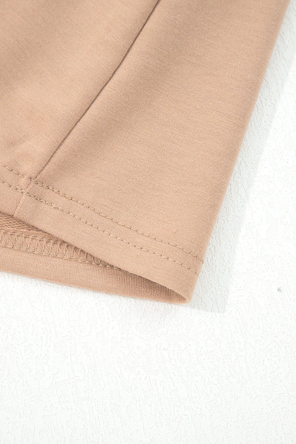 Light French Beige Braided Trim Puff Sleeve Dress