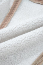 Dark Khaki Sherpa Lined Faux Suede Lapel Collar Vest