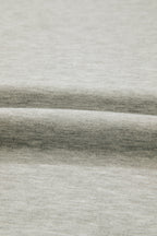Light Grey Plus Size Thread Embroidered Drop Shoulder Round Neck Sweatshirt