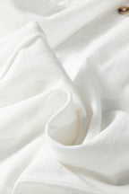 Jet Stream Drawstring Elastic Waist Button Pleated Detail Wide Leg Pants