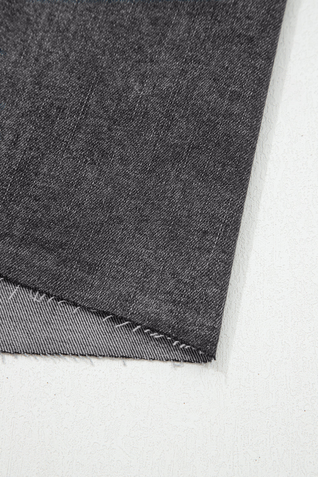 Irregular Distressed Bottom Denim Midi Skirt