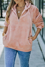 Navy Warm Furry Pullover Hoodie
