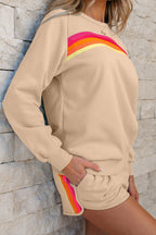 Accent Pullover and Shorts Two Piece Casual Set