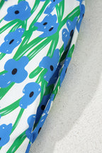 Floral Print Square Neck Ruffled Strap Maxi Dress