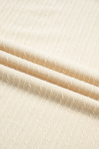 Jet Stream Half Buttons Ribbed Knit Wide Leg Jumpsuit