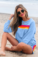 Accent Pullover and Shorts Two Piece Casual Set