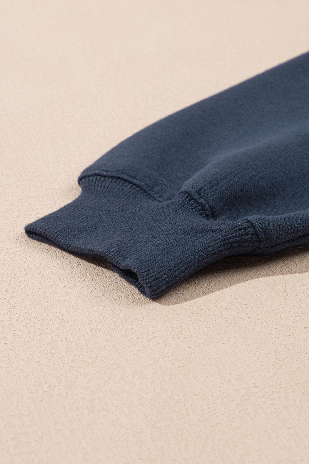 Navy Blue Drop Shoulder Loose Sweatshirt and Joggers Active Set