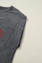 Sleet Cowboy & Beer Western Graphic Mineral Wash Tank Top