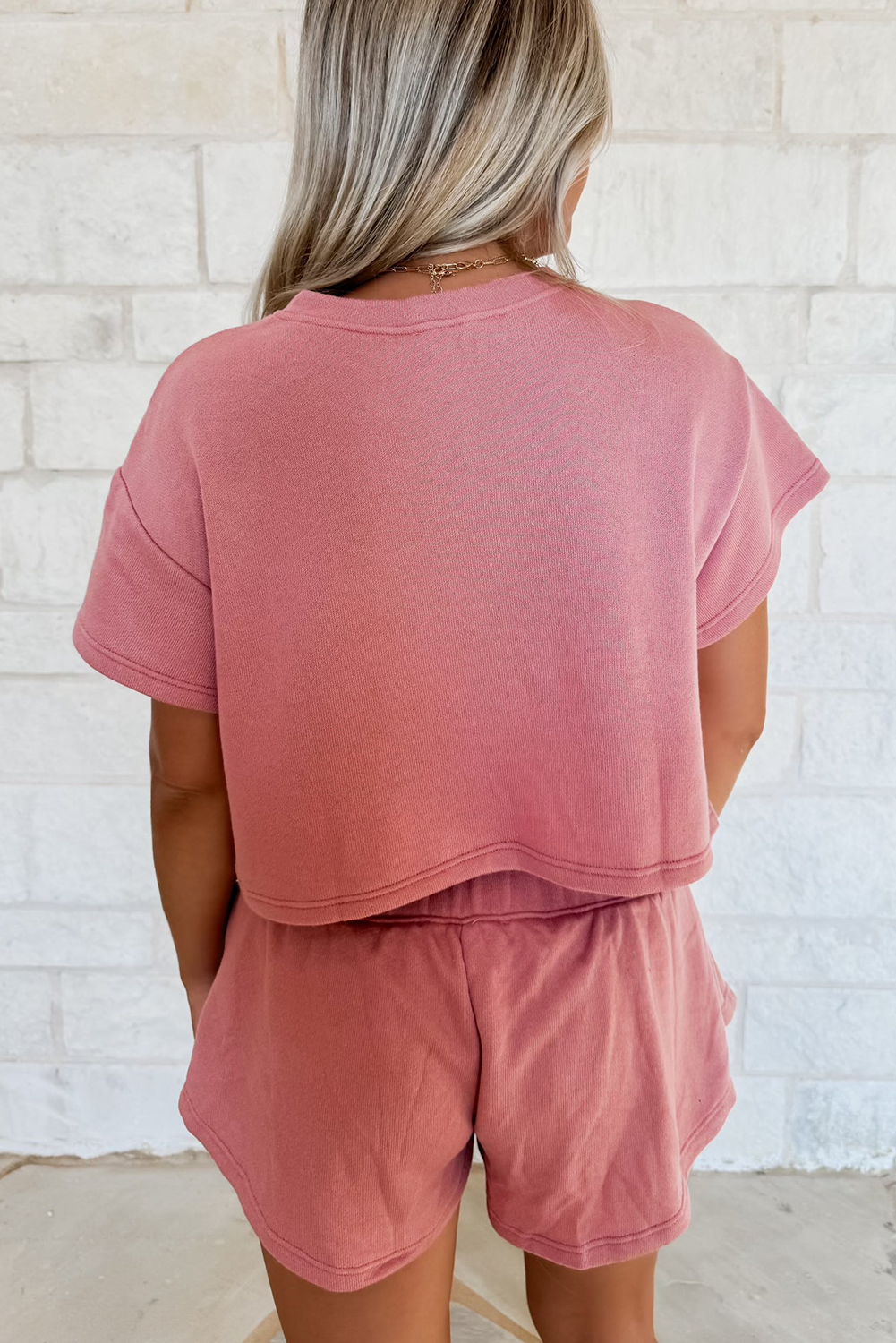 Blossom 2pcs Cropped Tee and Ruffle High Waist Skorts Set