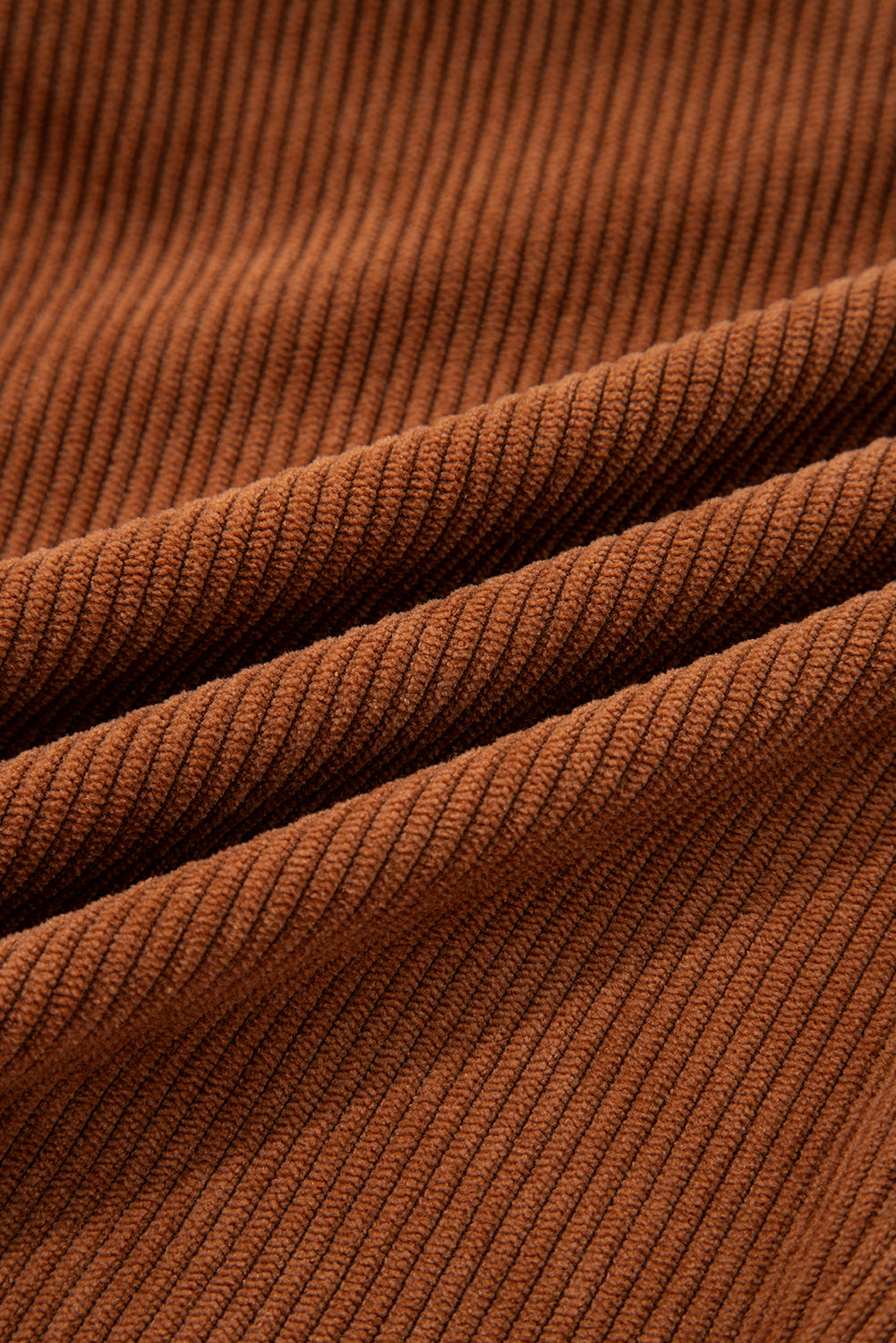 Chestnut Drawstring Elastic Waist Casual Corduroy Pants