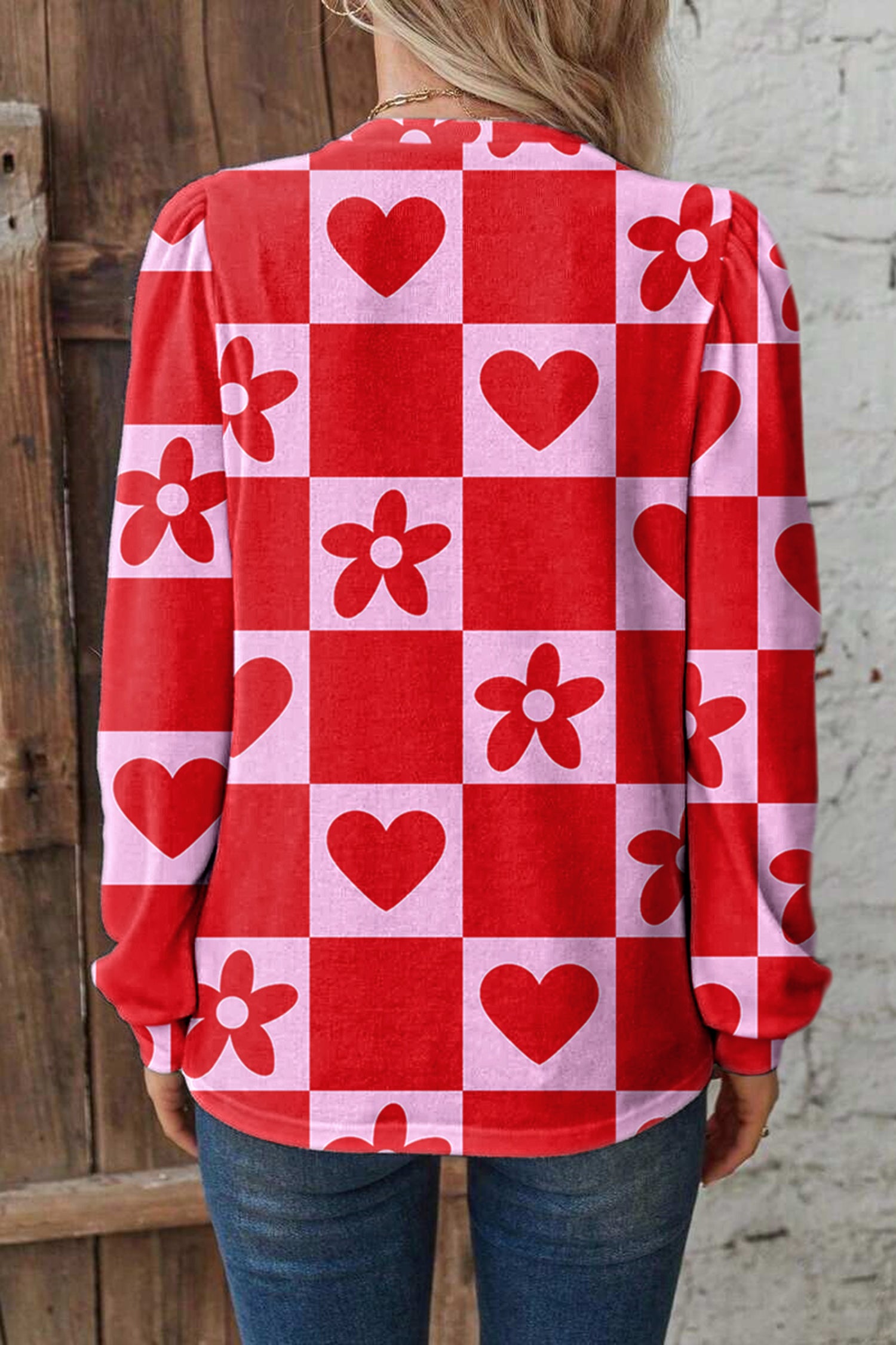 Dotted Heart Festive Valentine Blouse