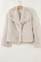 Jet Stream Luxurious Faux Fur Large Collar Winter Coat