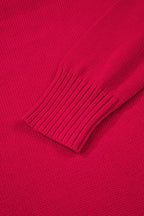 Fiery Red MERRY Letter Pattern Christmas Holiday Baggy Sweater