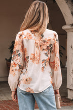 Floral Puff Sleeve Lightweight Shirt
