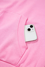 Parchment Checkered Patchwork Kangaroo Pocket Half Zipper Hoodie