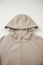 Jet Stream Half Zip Thumbhole Sleeve Hoodie Active Pants 2pcs Outfit