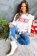 Merry And Bright Cable Knit Pullover Sweatshirt