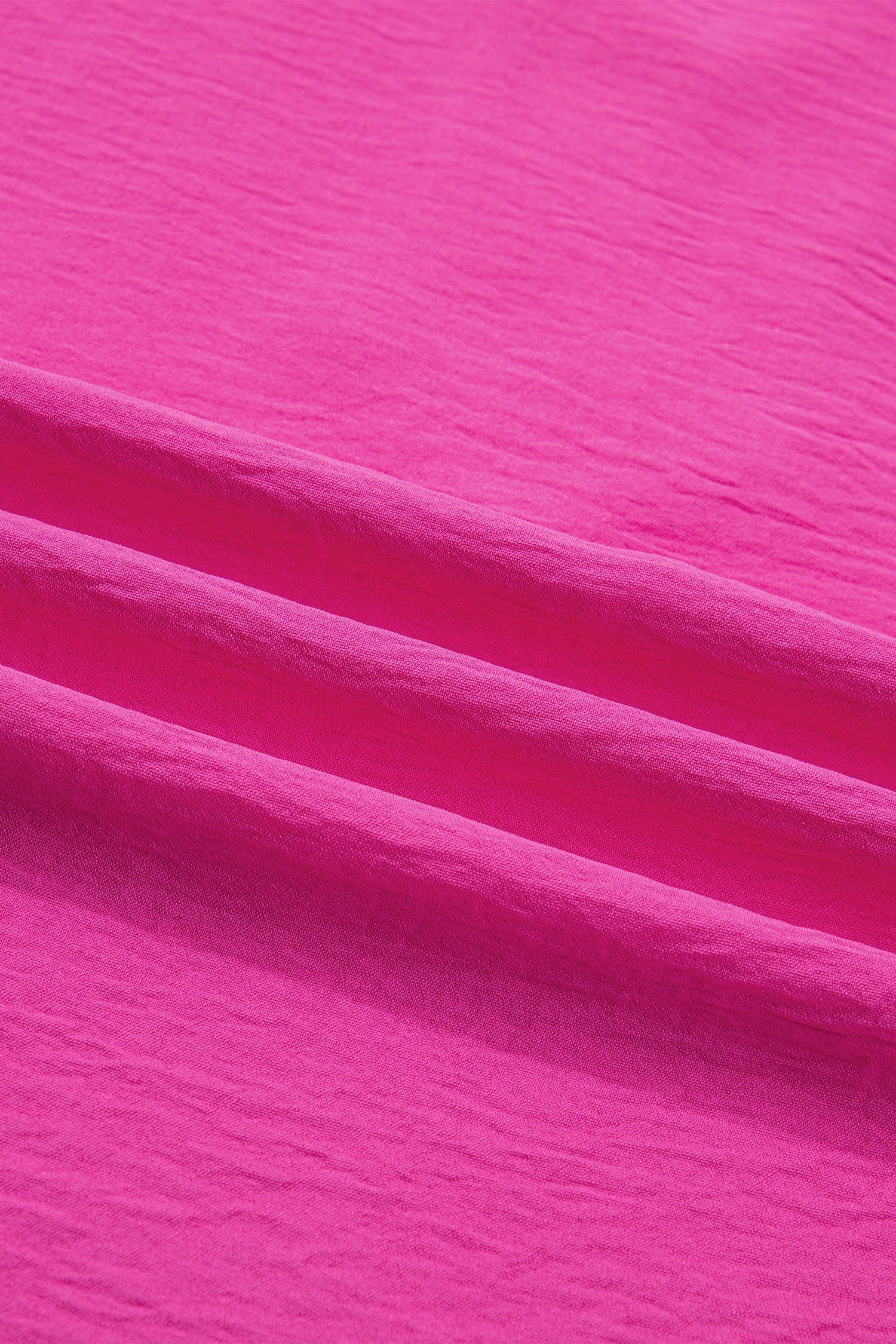 Rose Red Contrast V Neck Colorblock Wide Short Sleeve Top