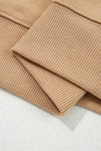 Rose Red Varsity Striped Detail Drop Shoulder Oversized Sweatshirt