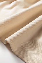 Parchment Notched Neck Scallop Detail Plus Size Mini Dress