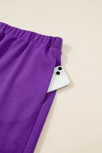 Wisteria Collar Half Zip Pullover Mini Skirt Plus Size 2pcs Set