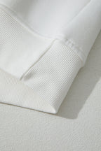 White FARM FRESH PUMPKINS Embroidered Graphic Thanksgiving Holiday Sweatshirt