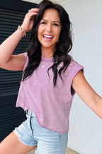 Mineral Wash Boxy Fit Cotton Tank Top