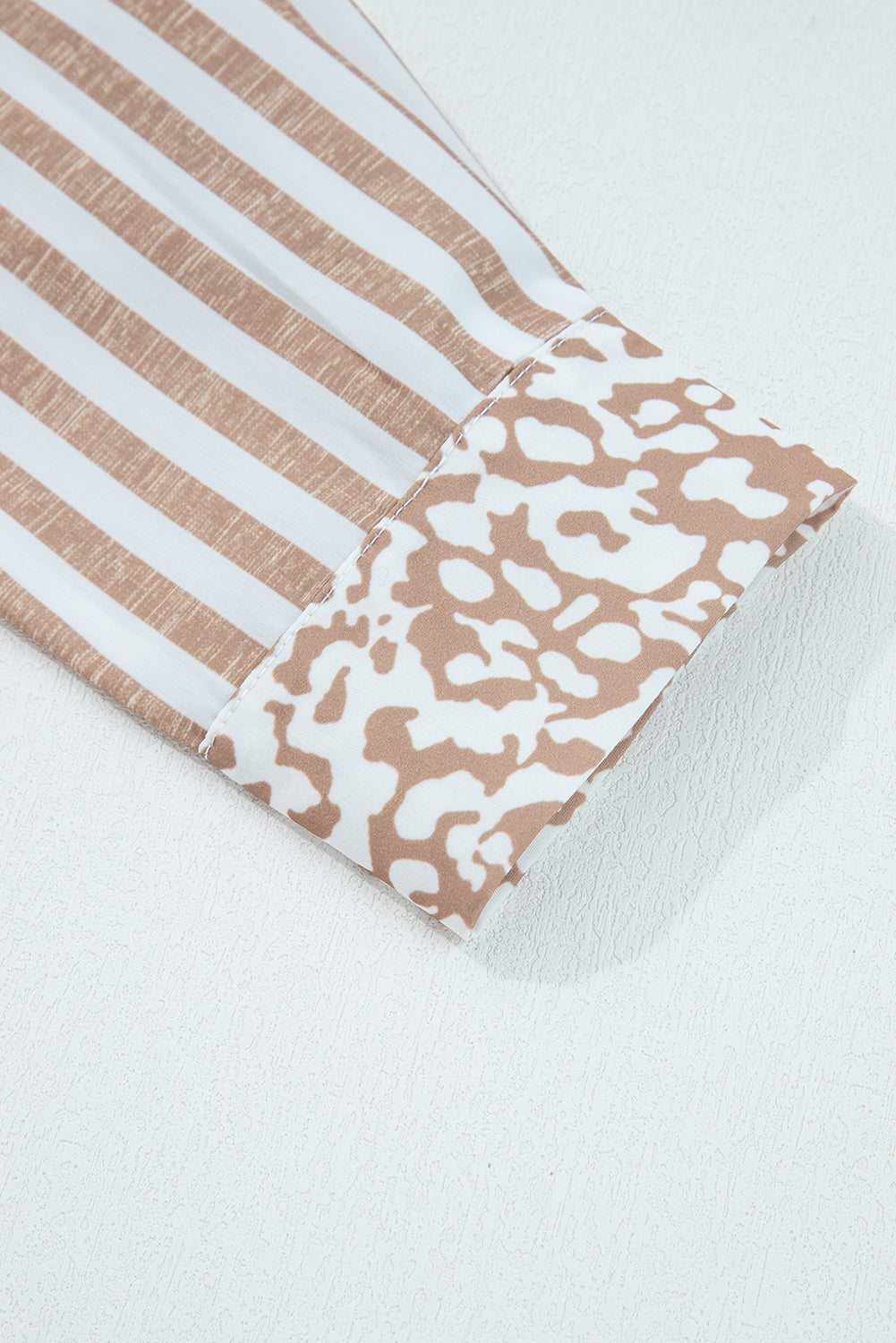 Pink Leopard Striped Western Casual Shirt