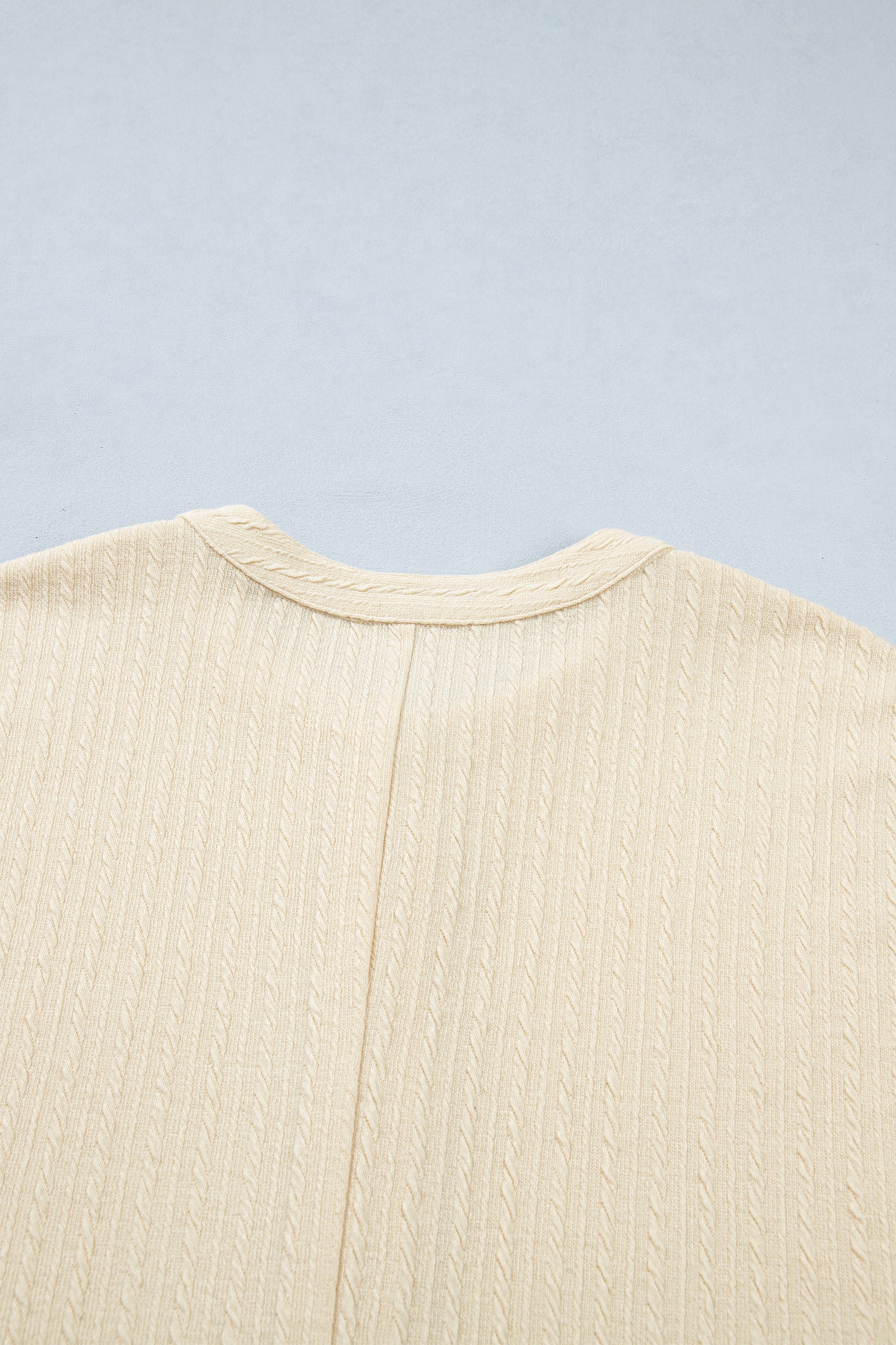 Jet Stream Half Buttons Ribbed Knit Wide Leg Jumpsuit