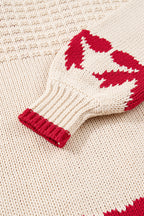 Apricot Bow Pattern Textured Open Front Baggy Cardigan