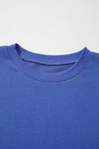 Red Dahlia Varsity Striped Detail Drop Shoulder Oversized Sweatshirt