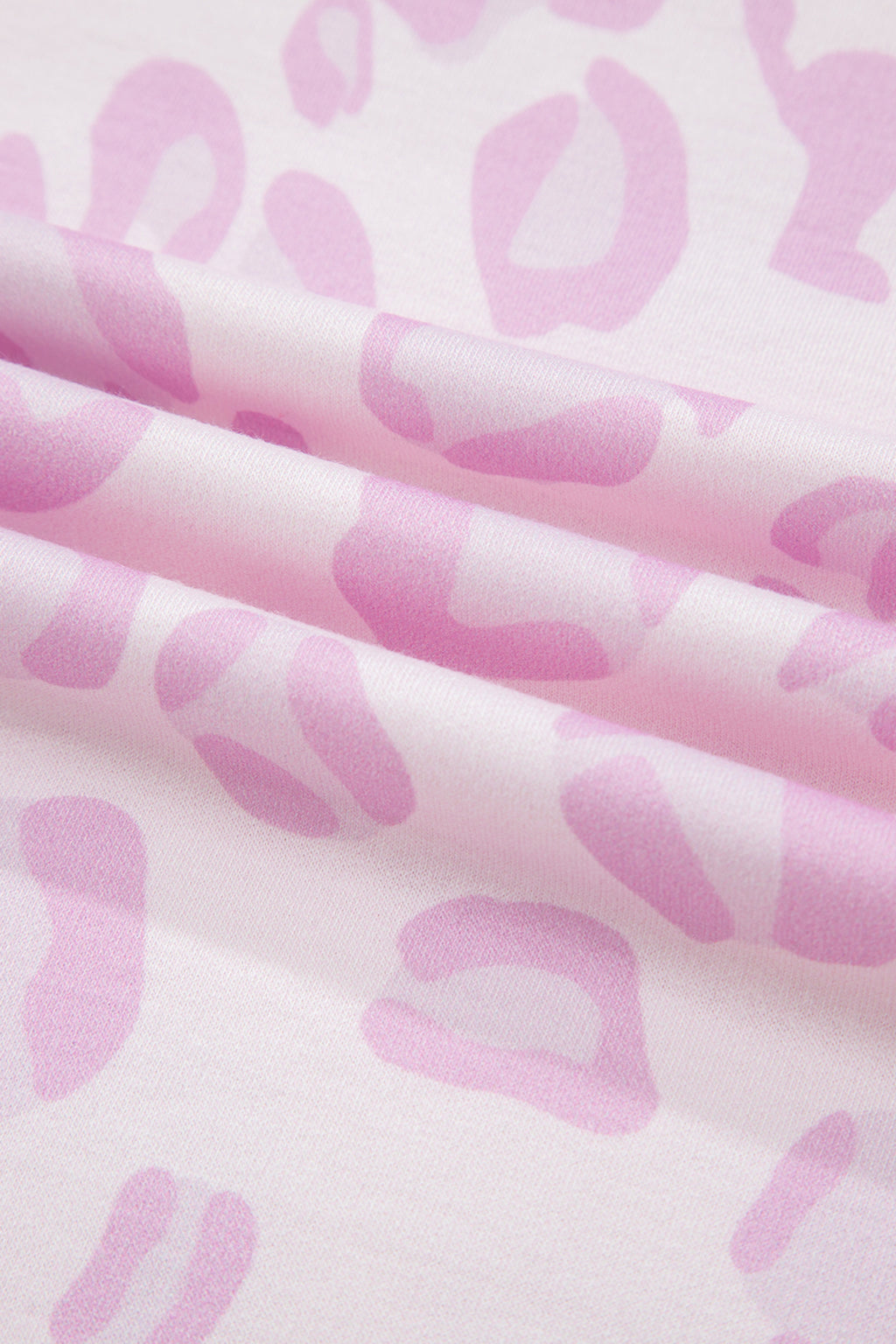 Pink Leopard Two Piece Top and Pants Set