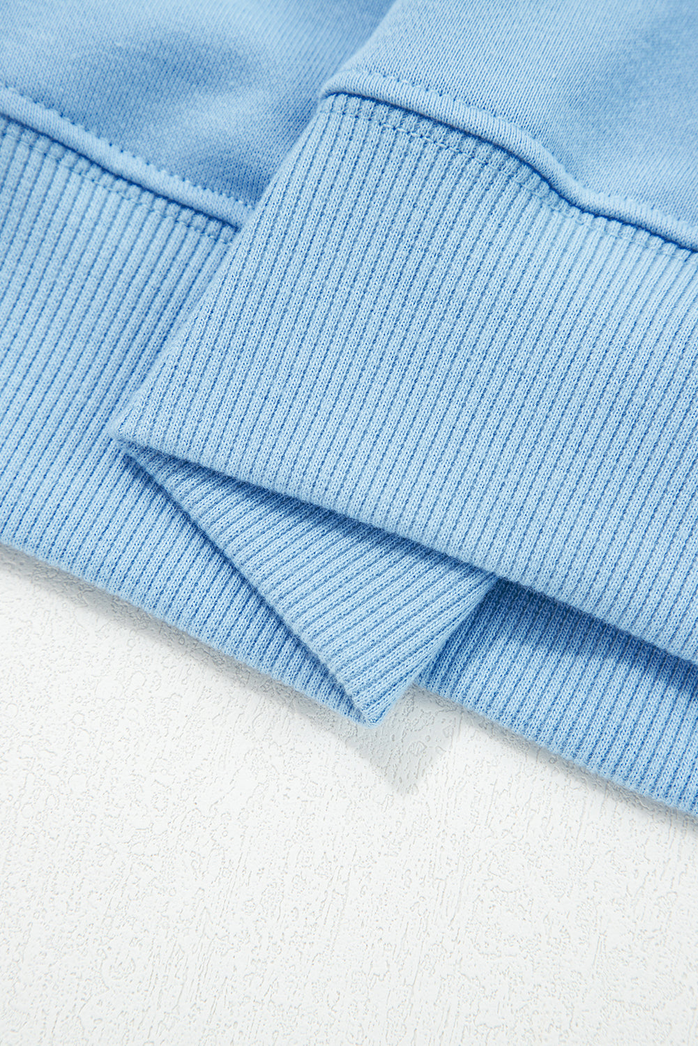 Beau Blue Floral Patchwork Drop Shoulder Pullover and Sweatpants Lounge Set