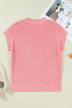 Gossamer Pink Nutcracker Cutie Sequin Graphic Short Sleeve Sweater