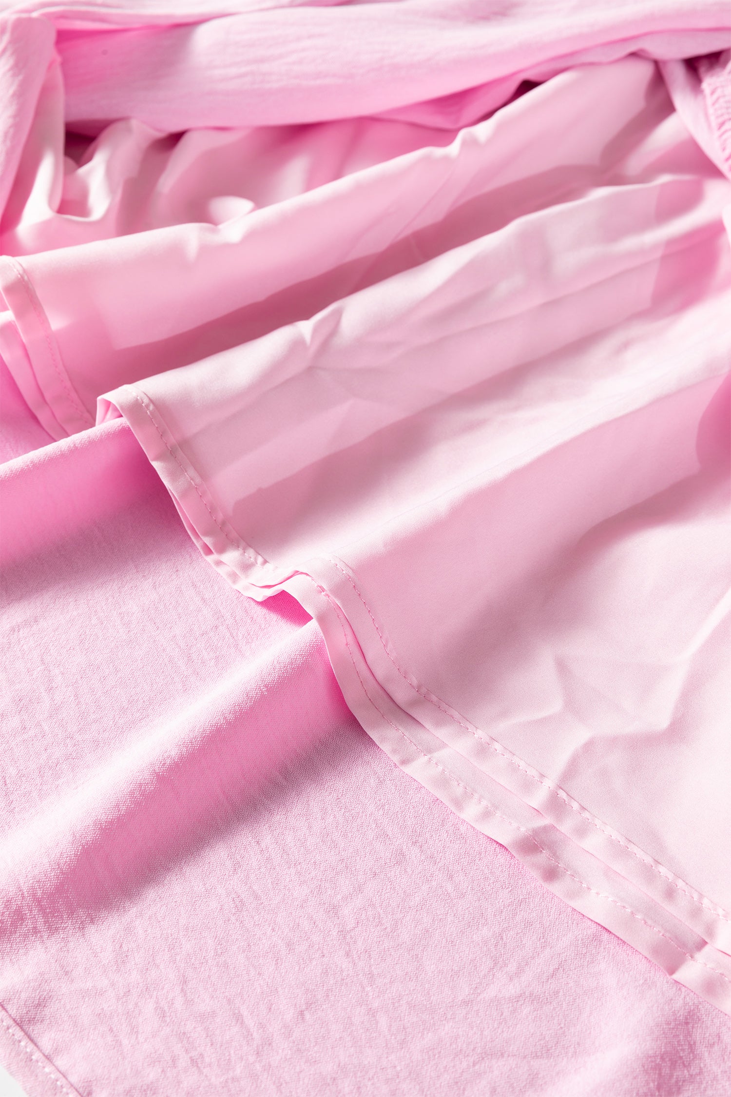 Pink Smocked Bodice Flutter Sleeve Fit Flare Tiered Midi Dress