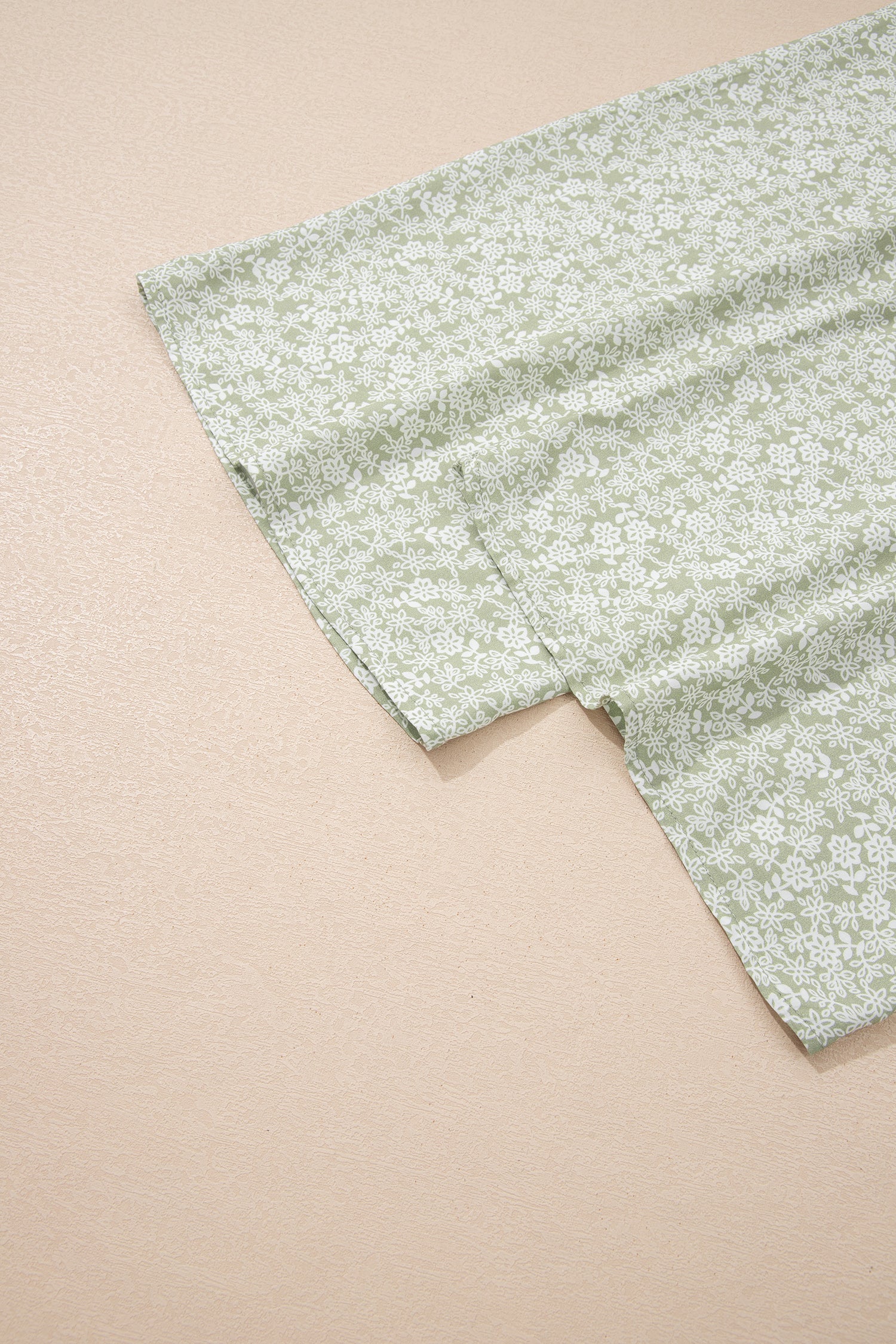 Green Smocked Bodice Square Neck Sleeveless Floral Jumpsuit