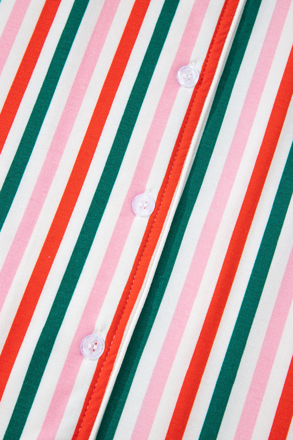 Pink Stripe Christmas Long Sleeve Shirt Style Lounge Dress