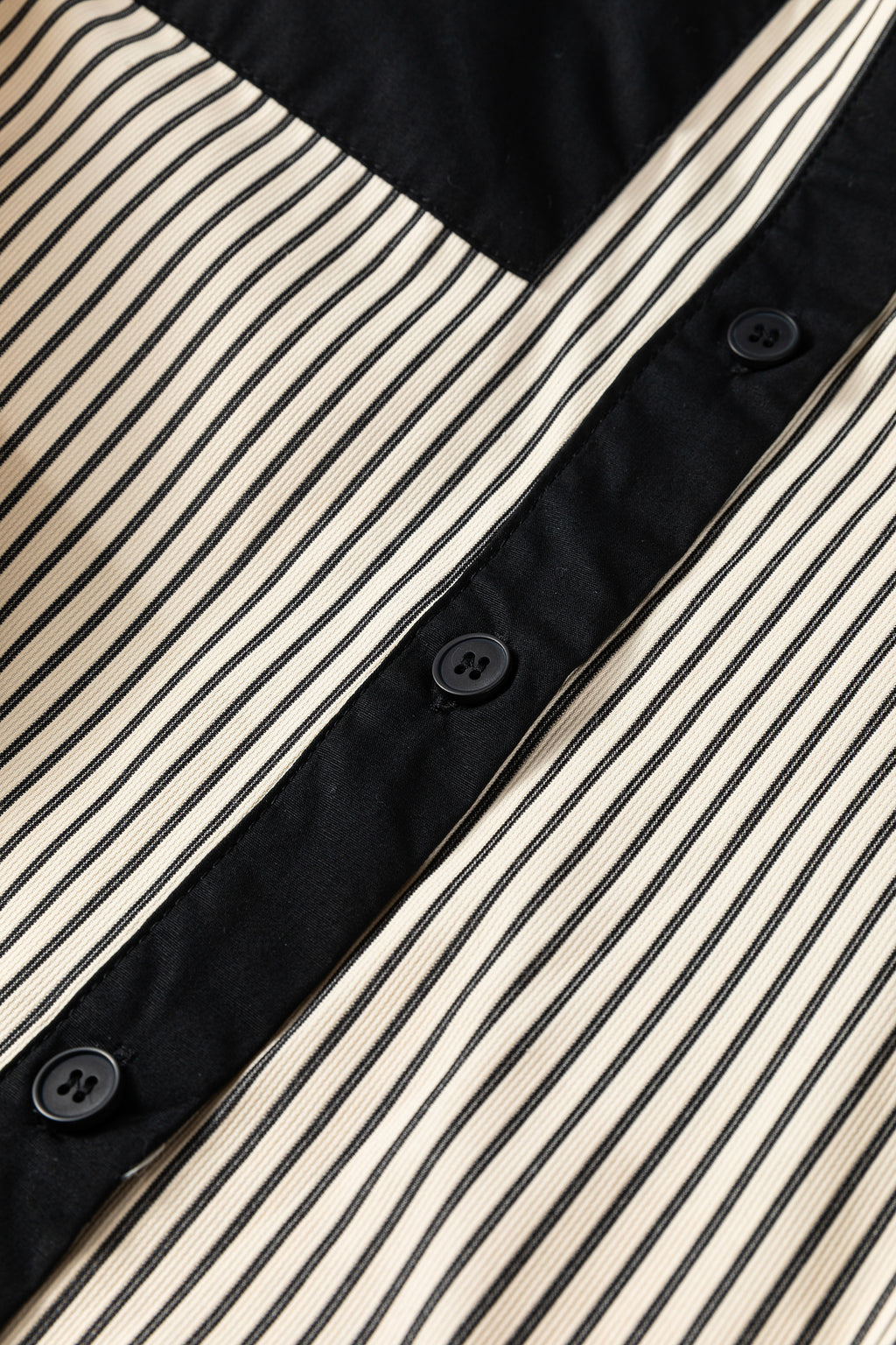 Color Block Patchwork Shirt Collar Button Down Puff Sleeve Mini Dress