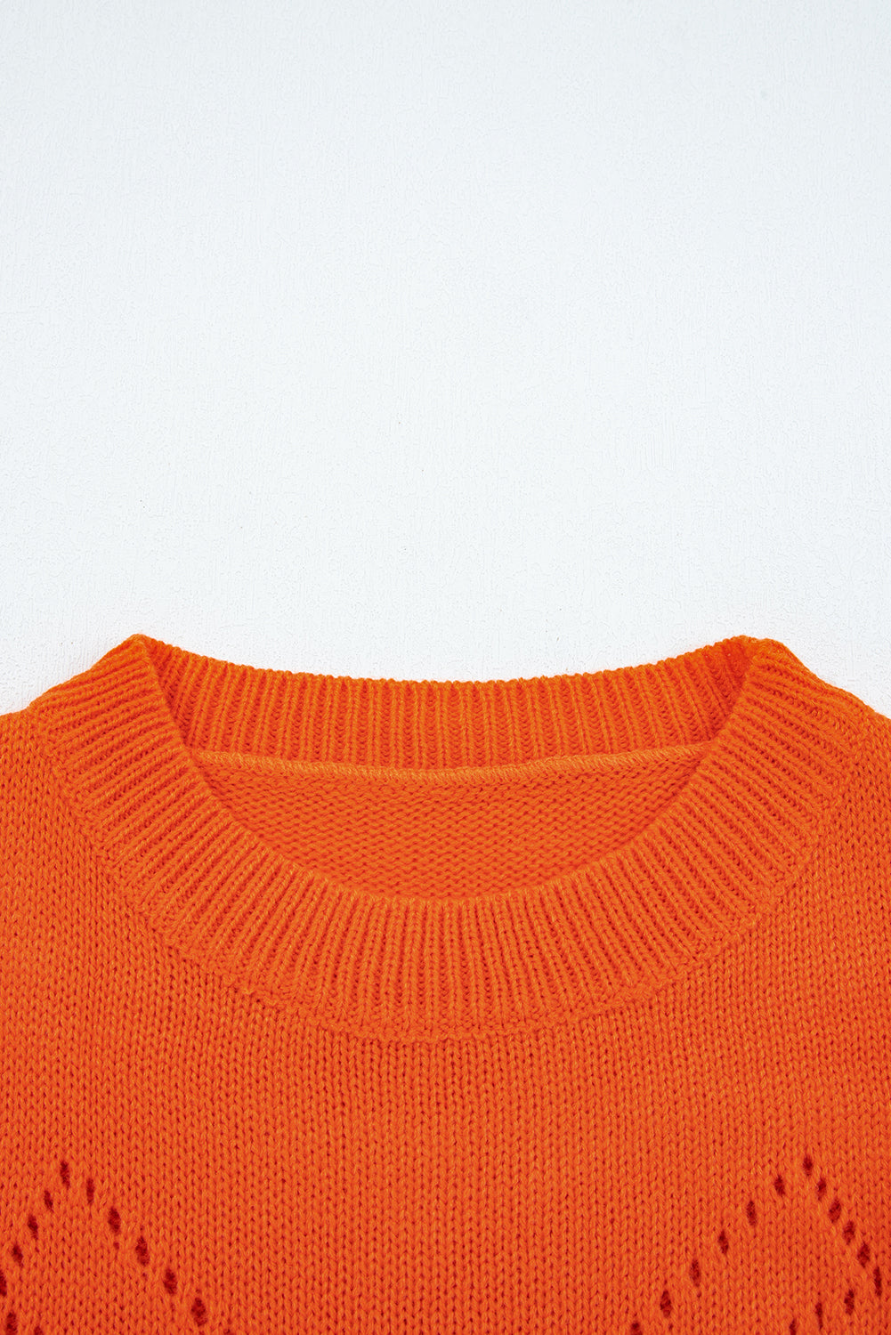 Flamingo Halloween Spooky Face Hollowed Pattern Casual Sweater