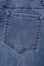 Dirty blue High Waist Button Zip Fly Bell Bottom Jeans