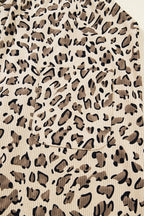 Brown Leopard Bib Wide Leg Jumpsuit