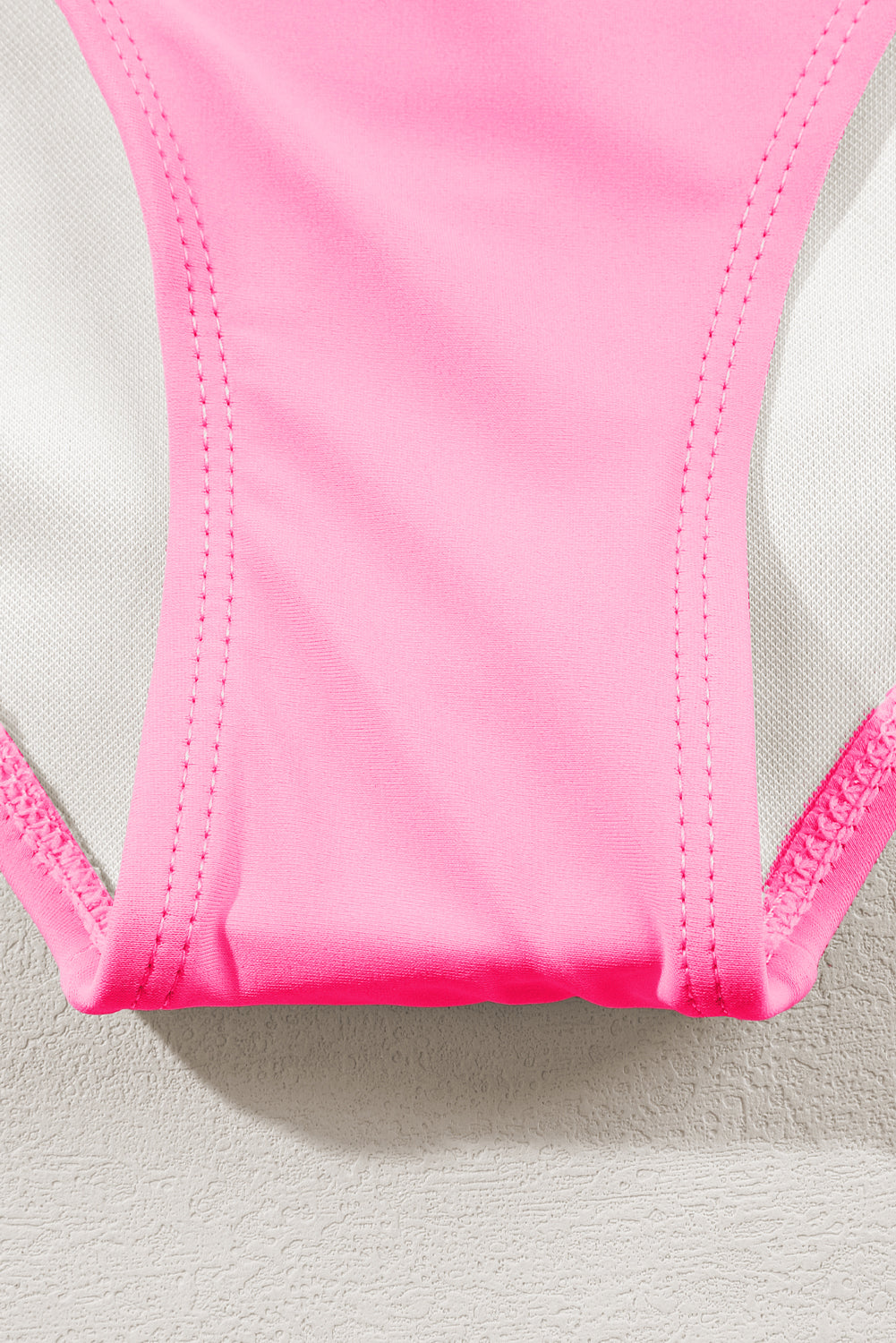 Striped Patchwork Spaghetti Strap High Waist Bikini Swimsuit