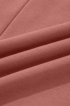 Rose Pink Contrast Star Patchwork Exposed Seam Uneven Hem Drop Shoulder Sweatshirt