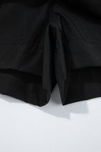 Black Cargo Pocket Elastic Waistband Active Casual Skort