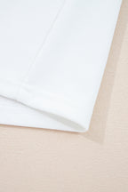 White HOLLY JOLLY Embroidered Graphic Pullover Sweatshirt