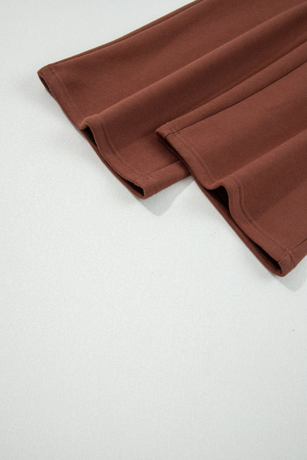 Black Fleece Lined Leopard Drawstring Elastic Waist Solid Pants