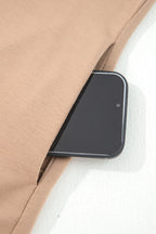 Light French Beige Braided Trim Puff Sleeve Dress