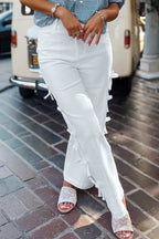 Bow Knot Side Detail Straight Leg Loose Jeans