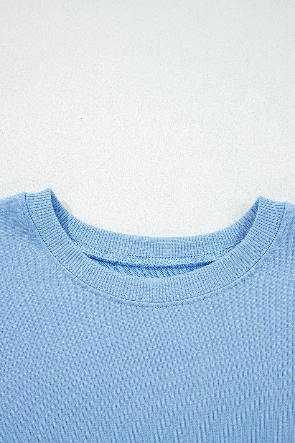 Beau Blue Floral Patchwork Drop Shoulder Pullover and Sweatpants Lounge Set