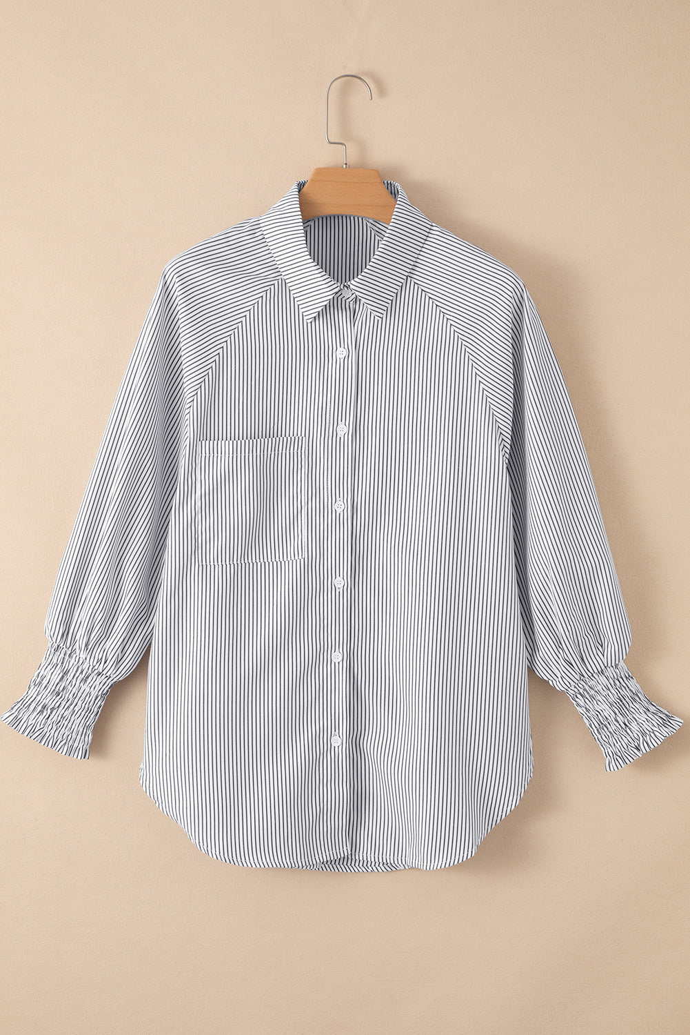 White Floral Lace Hollow-out Splicing Crinkled Shirt
